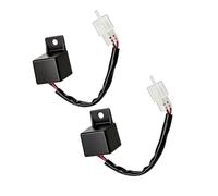 Relé de Intermitencia LED 12V 2 Pines para Moto, Scooter y Quad, 2 Piezas | Anti Hiperparpadeo, Carcasa Impermeable en ABS, Ritmo Estable de 85 CPM, Potencia 0,1W a 150W, Sin Resistencia de Carga