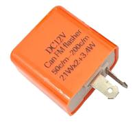 Relé de intermitencia LED de 2 pines, frecuencia ajustable, señal de giro for motocicleta, indicador intermitente, accesorios for motocicleta(1Pcs-Orange)