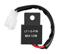Relé de Intermitentes LED Moto 12V 2 Pines Centralita Universal 150W DC | Estabilizador Electrónico de Frecuencia de 0.1W a 150W, Tecnología de Transistores, Carcasa con Protección contra Humedad