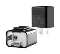 Relé de Intermitentes LED (Paquete de 2), Aprobado por SRLWMYI, Diodo de Bloqueo de 12 V Para Motocicleta con Relación de Transmisión Ajustable, Color Negro, Carcasa Ignífuga