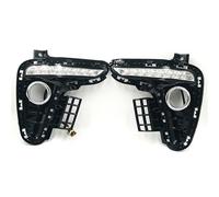 Relé De Luz Diurna LED Antiniebla para Kia para Rio para K2 2017-2018, 12 V, Amarillo, Estilo Intermitente, DRL, 2 Unidades Antiniebla Luz Diurna(Chrome Fog Ring)