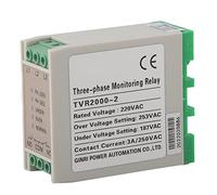 Relé de monitor de fuente de alimentación trifásico para sistemas de 220 VCA - Protector de secuencia de fase de falla por sobre y bajo voltaje para compresores de aire, bombas de