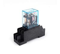 Relé de Potencia de Bobina AC 220V 8-Pin 10A Mini Relé de Potencia Electromagnético con Base de Enchufe DPDT LY2NJ HH62P HHC68A-2Z