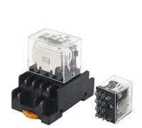 Relé de potencia DPDT universal con bobina electromagnética HH62P HH63PHH64P 12V24V220V Contactor en miniatura y base for succión de circuito(AC,A WHOLE SET_HH52P_220V)
