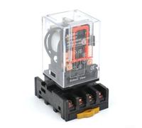 Relé de potencia MK2P-I DPDT de 8 pines, 10 A, 250 V, con zócalo PF083A, | General electromagnético para relé industrial y comercial, bobina 12/24V DC o 110/220V AC