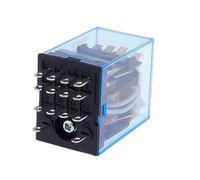 Relé de propósito General MY4 2 uds 4pdt, relé de 14 pines DC 12V/ 24V /110V 220V interruptor MY4(DC,6V)