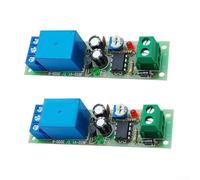 Relé de retardo CC de 12 V, 2 módulos de relé de retardo DC12V NE555, interruptor de temporizador ajustable de 0 a 60 segundos sin terminales, indicador LED dual para proyectos electrónicos de