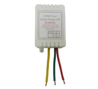 Relé de retardo de encendido, CA 110-220 V, máx. 480 minutos, ajustable, para carril DIN para 7 A, corriente de carga, compacto, relé de retardo, control del ventilador, indicador LED, resistente al