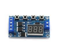 Relé de retardo de tiempo digital con LED MOS dual, 5 V CC a 36 V, temporizador de ciclo de disparo, placa de circuito, módulo de control de temporización, bricolaje(1 Pcs)