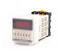 Relé de retardo de tiempo doble programable DH48S-S con voltaje Base de enchufe DC12V DC24V AC110 AC220V 0,1 S-9,9 S 1 S-99 S 1 M-99 M 0,1 H-99 H(DC24V)