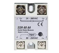 Relé de semiconductor, SSR-80AA, módulo de conmutación monofásico, tensión de control de la máquina 80-250 VAC