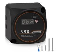 Relé de separación de 12 V 140 A: separador automático de batería relé VSR controlado por voltaje, relé de separación de batería con pantalla LCD, segunda batería de 12 V para coche, caravana y barcos