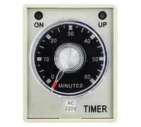 Relé de temporizador AH3-3 Relé de tiempo de sincronización ajustable 8 PINS 60 minutos para uso industrial (220V)