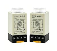 Relé De Tiempo AH3-3, Interruptor De Temporizador De Retardo Ajustable, Interruptor De Temporizador De 6 Minutos AC/DC12V For Sistema De Control Automático(Pack Of 2)
