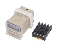 Relé de Tiempo Ajustable 0,1s a 99h, Interruptor Digital de Ciclo para Control de Retraso, Gabinete Eléctrico y Alumbrado Público - Alta Precisión, Material Ignífugo, Uso (CA 220 V.)