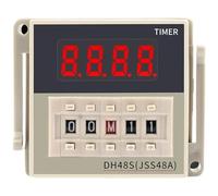 Relé de tiempo con pantalla digital DH48S-S, retardador de tiempo de control de ciclo 1Z 2Z, 220 V, 24 V y 380 V(DH48S-1Z AC DC24V)