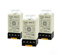 Relé De Tiempo De AH3-2, Interruptor De Temporizador De Retardo Ajustable, Interruptor De Temporizador DC24V 1S For Sistema De Control Automático, Bloque De Terminales De Ocho Pines(Pack Of 3)