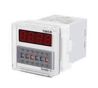 Relé de tiempo de doble ciclo pequeño con pantalla digital DH48S-S de 0,1 s a 99 horas, 2Z, 1Z, CA 220 V, 380 V, retardo de CC 24 V con zócalo(DH48S-1Z ACDC24)