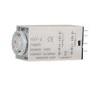 Relé de Tiempo de Encendido H3y 2 8 Pines 12vdc 60s Temporizador de retardo de Control de Puntero para Sistemas de Control Remoto automático y mecatrónica (10S)