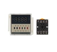 Relé de tiempo de retardo digital ciclo de repetición SPDT programable con base de enchufe 0,1 s-990h CA 110V 220V CC 12V 24V(DC AC24-220V)