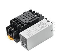 Relé de tiempo digital 0,1 S-990 H, retardo de encendido y apagado, multimodo, CC 12 V, CA 220 V, con base de enchufe, 4 NA 4 NC, retardo cíclico.