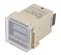 Relé de tiempo digital, CA 220V ZN48 Control de ciclo Pantalla digital Contador de relé de tiempo Multifunción Velocidad de rotación Medidor de frecuencia 50Hz Conexión con sensor fotoeléctrico, inter