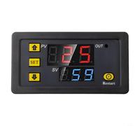 Relé de tiempo digital CC 24 V, 20 A, interruptor temporizador con indicador LED, interruptor de retardo programable 0-999 s/min/h para luz, bomba de agua y motor (24 V)