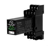 Relé de tiempo digital de 8 pines, 12 V CC, pantalla LED, relé de tiempo, 14 pines, 4Ö4S, 12 V CC, ignífugo, multifunción, relé de tiempo 0. para 1s-99H, ajuste preciso, relé de control digital 5 A