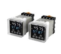 Relé de tiempo Digital DH48S-S/1Z/2Z retardo de ciclo programable AC220V AC380V DC24V DC12V con Base de enchufe carril Din de 8 pines 0,01 S-9999H 1 Uds(DH48S-2Z DC12V)