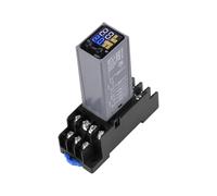 Relé de tiempo digital Relé de tiempo con pantalla digital ajustable, CC 12 V/24 V, CA 220 V, tiempo dual con retardador de control de tiempo de ciclo base(DC12V)