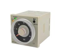 Relé de tiempo H3CR-A CA 100-240 V, 1,2 s a 300 h, 50/60 Hz, 11 pines, relé retardo ciclo encendido y apagado, 24, 12, con base zócalo PF113A(12VDC)