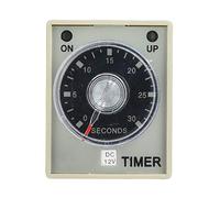 Relé de Tiempo, Interruptor de Temporizador de Equipo mecánico, Temporizador de 30 s, 8 Pines, Carril DIN de 35 mm para Sistema de automatización Industrial, 12 V/24 V/110 V/220 V(DC12V)