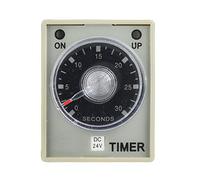 Relé de Tiempo, Interruptor de Temporizador de Equipo mecánico, Temporizador de 30 s, 8 Pines, Carril DIN de 35 mm para Sistema de automatización Industrial, 12 V/24 V/110 V/220 V(DC24V)