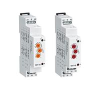 Relé de tiempo multifunción 220 V 10 grupos rango establecido 0,1 s-10 días Uds(Orange Knob,TBT7-A1-200-240VAC)