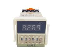 Relé de tiempo programable con pantalla digital DH48S-S, control de ciclo, CA/CC 24 V-240 V, zócalo de relé de retardo de tiempo doble con voltaje base(AC220V)