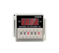 Relé de tiempo programable DH48S S Temporizador de ciclo repetitivo Encendido/Apagado for montaje en panel digital en equipos de automatización(Upg-DH48S-1ZAC-DC24V)