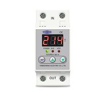 Relé de visualización voltaje 40 A y 60 A for riel DIN Dispositivo protección contra sobretensión subtensión ajustable Protector reconexión automática(40A)