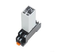 Relé digital, relé temporizador digital H3Y-2 con enchufe, retardo de encendido ajustable de 0.1 s a 99 minutos para circuitos de CA de 12 V, 24 V CC, 220 V CA, contactos de cobre robustos (H3Y-2E