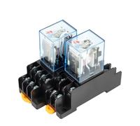 Relé electromagnético pequeño MY2NJ MY4NJ, 5 A, 8 pines, 14 pines, bobina de potencia, CC 12 V, CC 24 V, CA 110 V, CA 220 V, con base de zócalo, carril DIN.(MY4NJ,AC 220V)