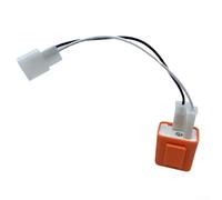 Relé electrónico LED intermitente para motocicleta y scooter, 2 pines ajustables con cable, compatible con luces intermitentes LED, negro/naranja (naranja)