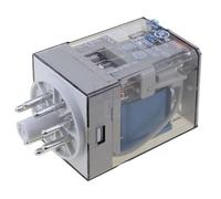 Rele finder 12vac 2ctos con pulsador de prueba 10a/250vac 60128012.00