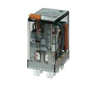 Rele finder 24vac 2ctos pulsador de prueba 12a/250vac