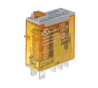 Rele finder 24vdc 1cto pulsador de prueba + doble led + indicador meca