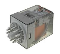 Rele finder 24vdc 3ctos pulsador prueba 10a/250vac