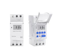 Relé horario digital programable 7 días electrónico semanal con temporizador AC 220V 230V 12V 24V 48V 16A Montaje en carril DIN THC15A 1 pieza (12V CC CA)