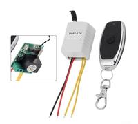 Relé inalámbrico mando a distancia 4 V-12 V 1 canal interruptor receptor con código de aprendizaje fuerte penetración de señal para automatización puertas ventanas ordenadores
