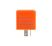 Relé Indicador de señal de motocicleta, Relés Intermitentes Indicador universal de señal de de la motocicleta Relé de intermitencia LED ajustable de 2 pines velocidad de 12 V (Naranja)