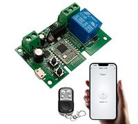 Relé inteligente Zigbee de 1 canal con control remoto 433RF para eWelink, Tuya Smart Life, Philips Hue, SmartThings Hub, Interruptor momentáneo/enganche para Alexa Google Home (requiere ZigBee Hub)
