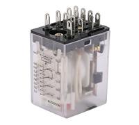 Relé Intermedio de 14 Pines, BEMM4C Mini Relé Intermedio 5a Relé Electromagnético Vida Mecánica 1 Millón de Veces(24V)