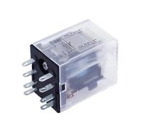 Relé intermedio electromagnético en miniatura MY2P HH52P MY2NJ DPDT, interruptor de bobina con indicador LED de Base de enchufe AC DC(DC,110V)